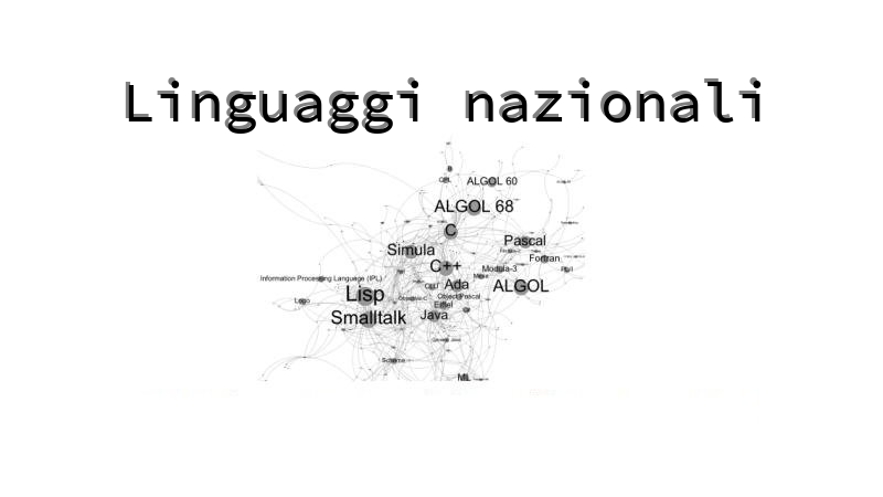 Linguaggi/Linguaggi nazionali