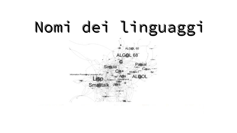 Linguaggi/Nomi dei linguaggi