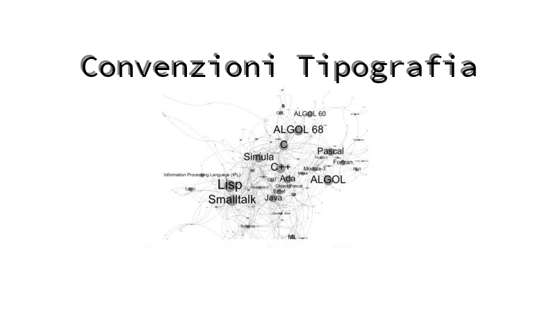 Stili/Convenzioni Tipografiche